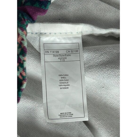 ROXY Backpack Multicolor Diamond Geometric Print Cinch Dual Strap Cotton Blend - Picture 14 of 14